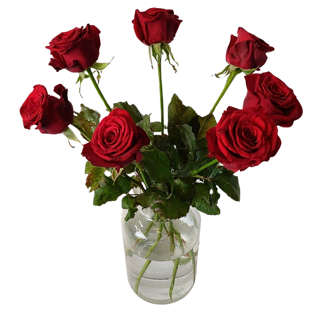 Lítið rósabúnt (7 stk) - Reykjavíkurblóm