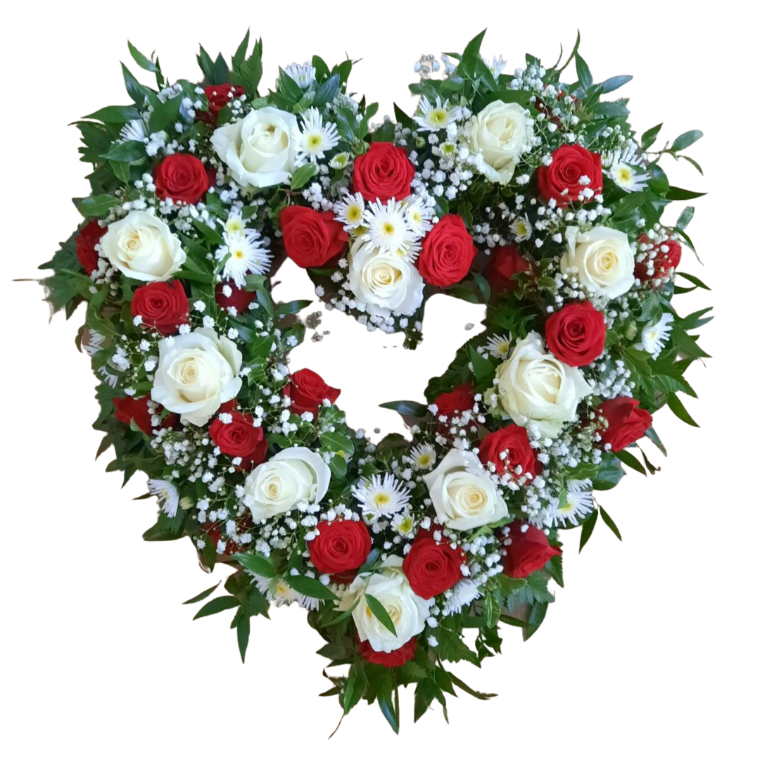 Útfararhjarta 03 - Reykjavíkurblóm