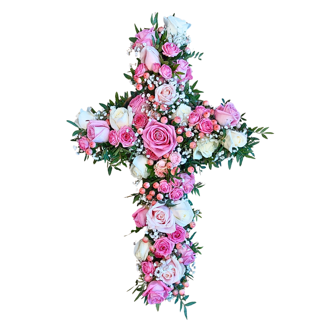 Útfararkross 07 - Reykjavíkurblóm