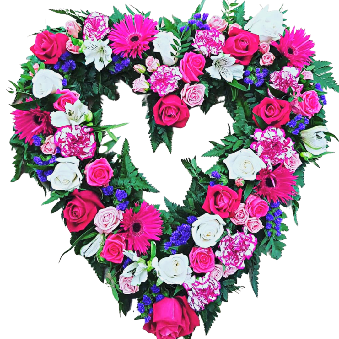 Útfararhjarta 08 - Reykjavíkurblóm