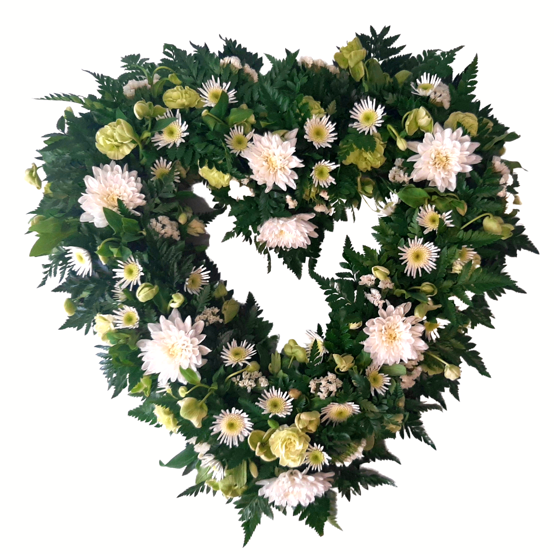 Útfararhjarta 02 - Reykjavíkurblóm