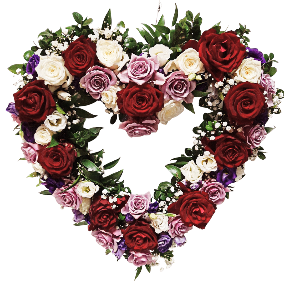 Útfararhjarta 05 - Reykjavíkurblóm