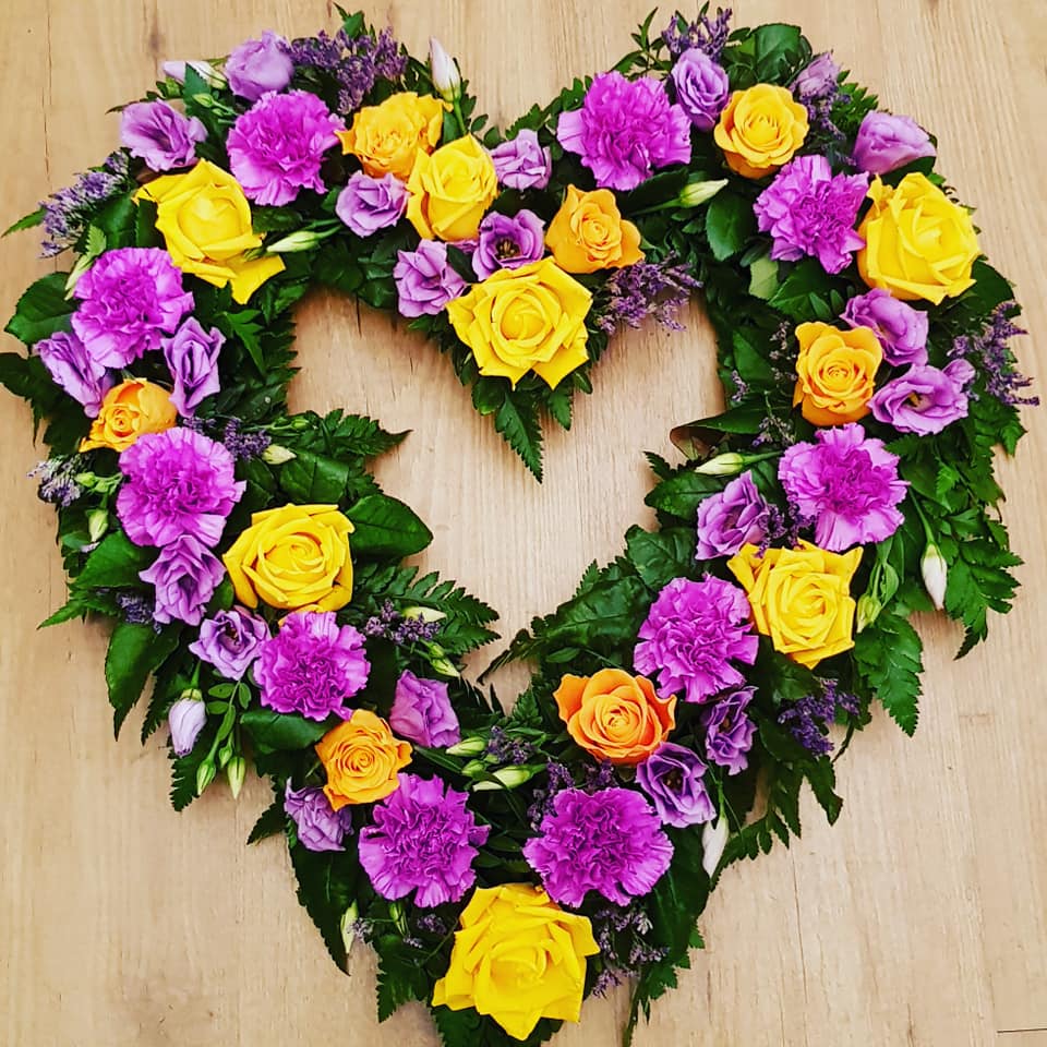 Útfararhjarta 17 - Reykjavíkurblóm