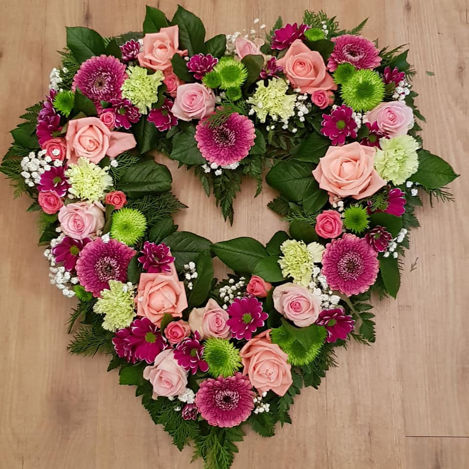 Útfararhjarta 18 - Reykjavíkurblóm