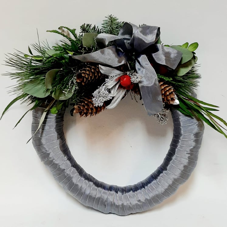 Jólakransar m. borða - Reykjavíkurblóm